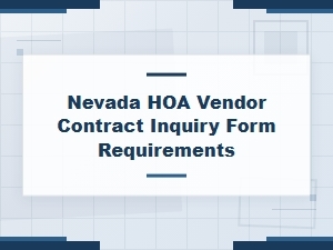 Nevada Hoa Vendor Contract Inquiry Requirements