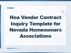 Hoa Vendor Contract Inquiry Template for Nevada